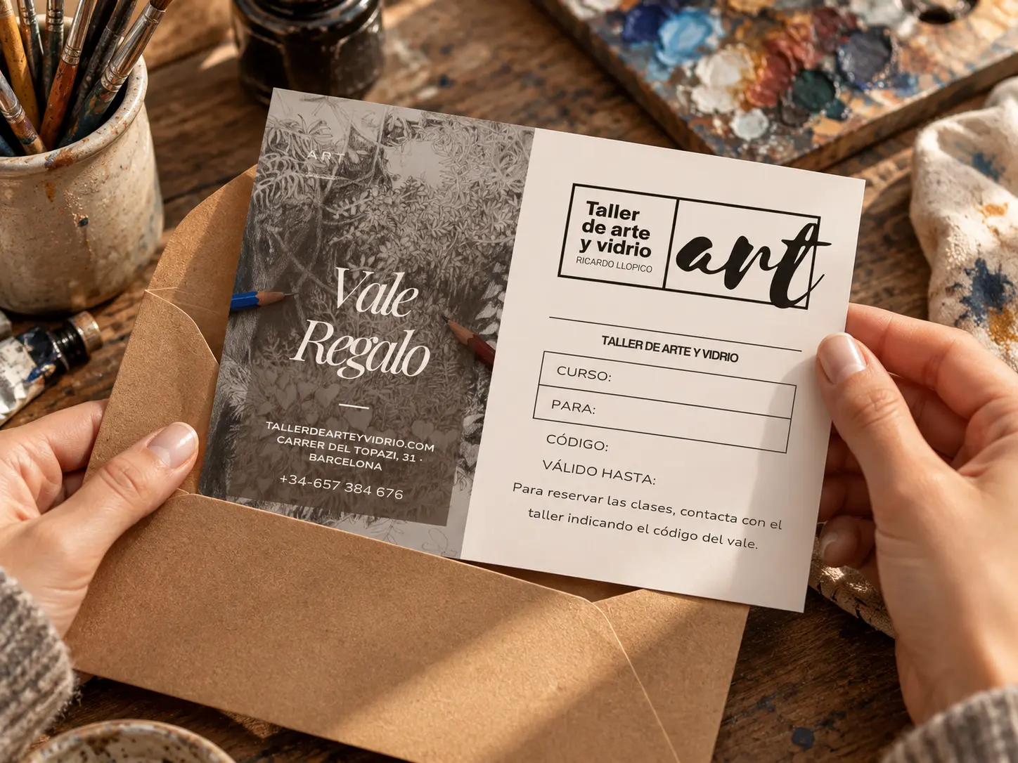 Vale regalo dibujo en Taller de Arte Y Vidrio con Ricardo Llopico Vale regalo dibujo en Taller de Arte Y Vidrio con Ricardo Llopico